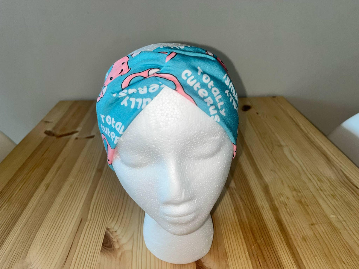 Uterus Print Twist Turban Headband – OBGYN Nurse Gift
