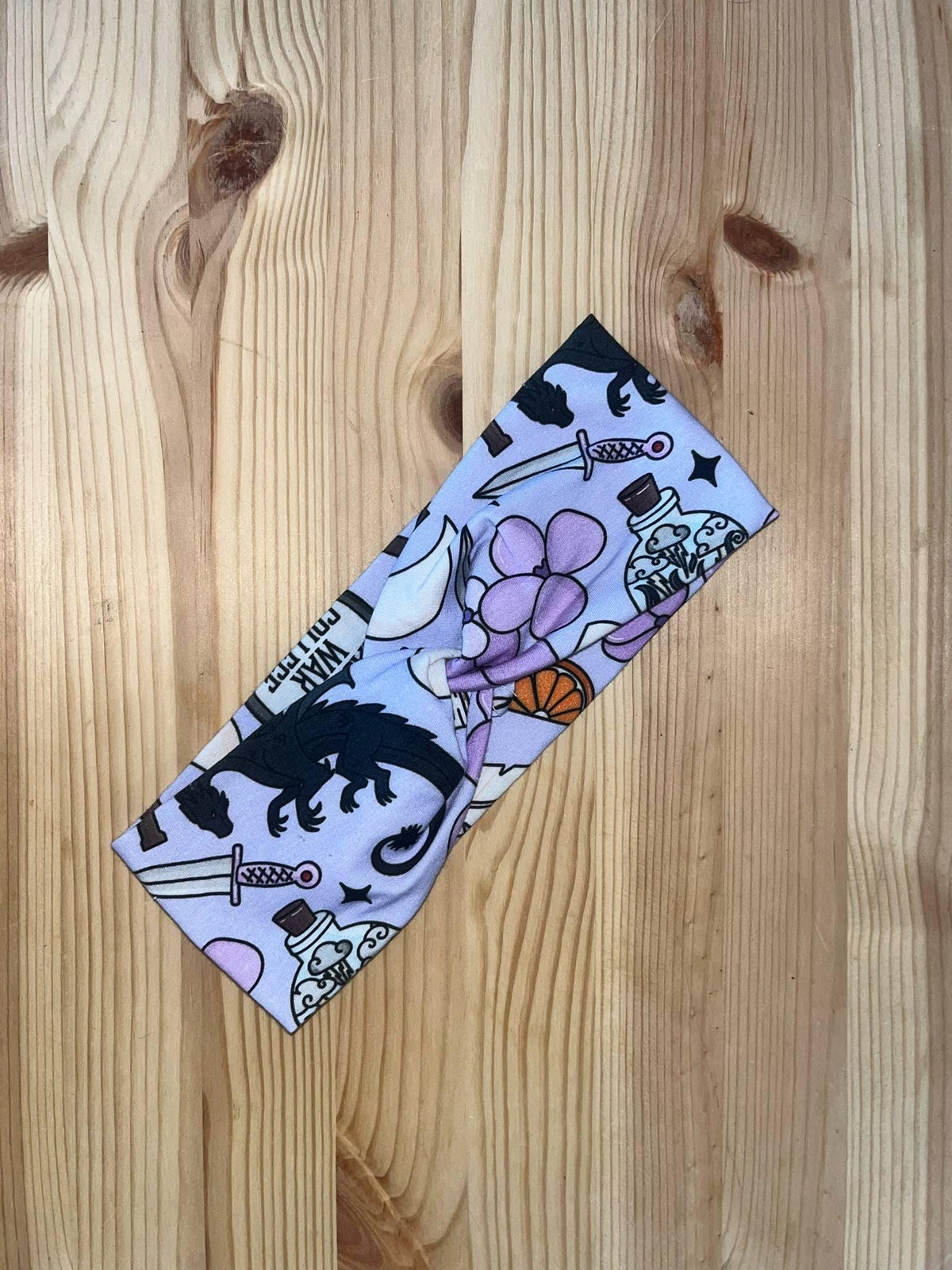 Fourth Wing Fantasy Dragon Romantasy Book Print Twist Headband