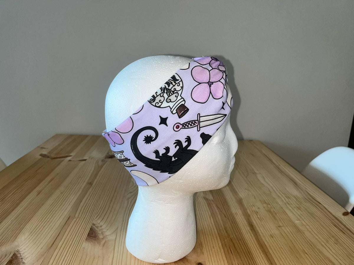 Fourth Wing Fantasy Dragon Romantasy Book Print Twist Headband