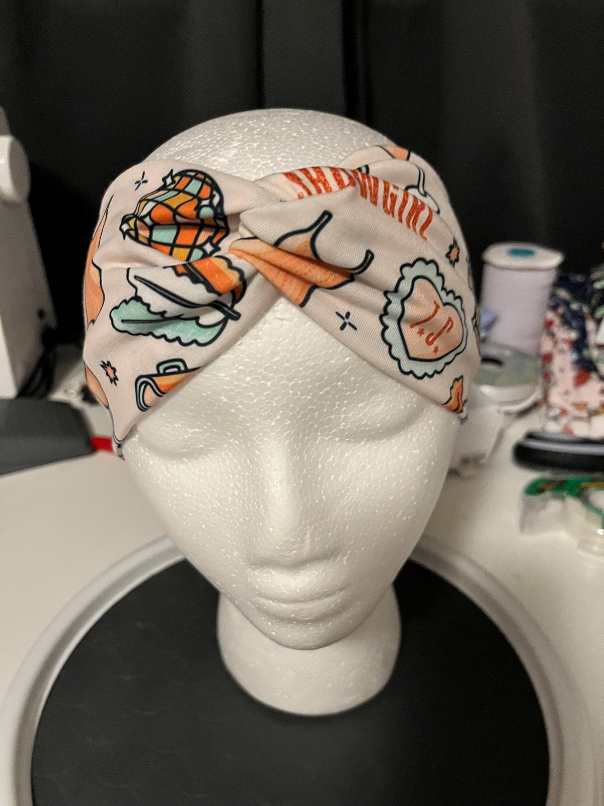 Showgirl Popstar Music Celebrity Print Twist Headband