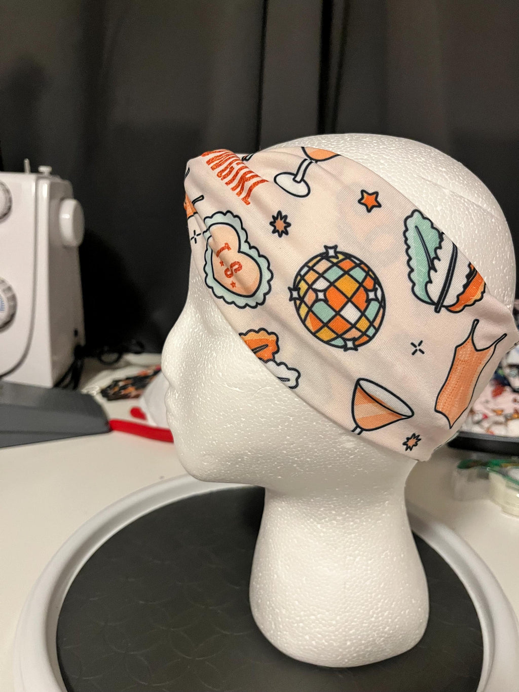 Showgirl Popstar Music Celebrity Print Twist Headband