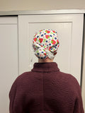 Berry Strawberry and Blueberry Spring Fruit Print Scrub Cap Euro Ponytail