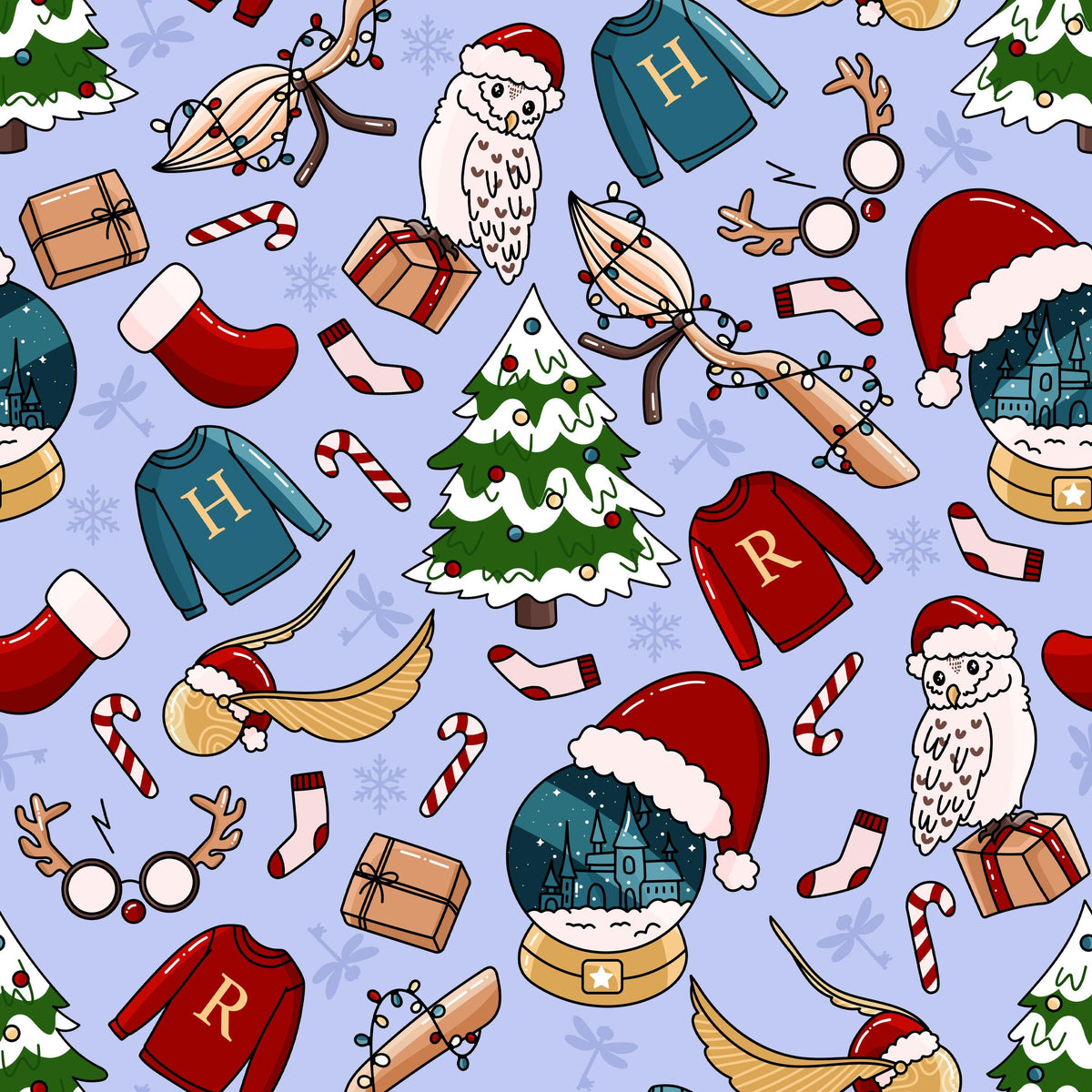Magic Fantasy Wizard Christmas Winter Print Headband