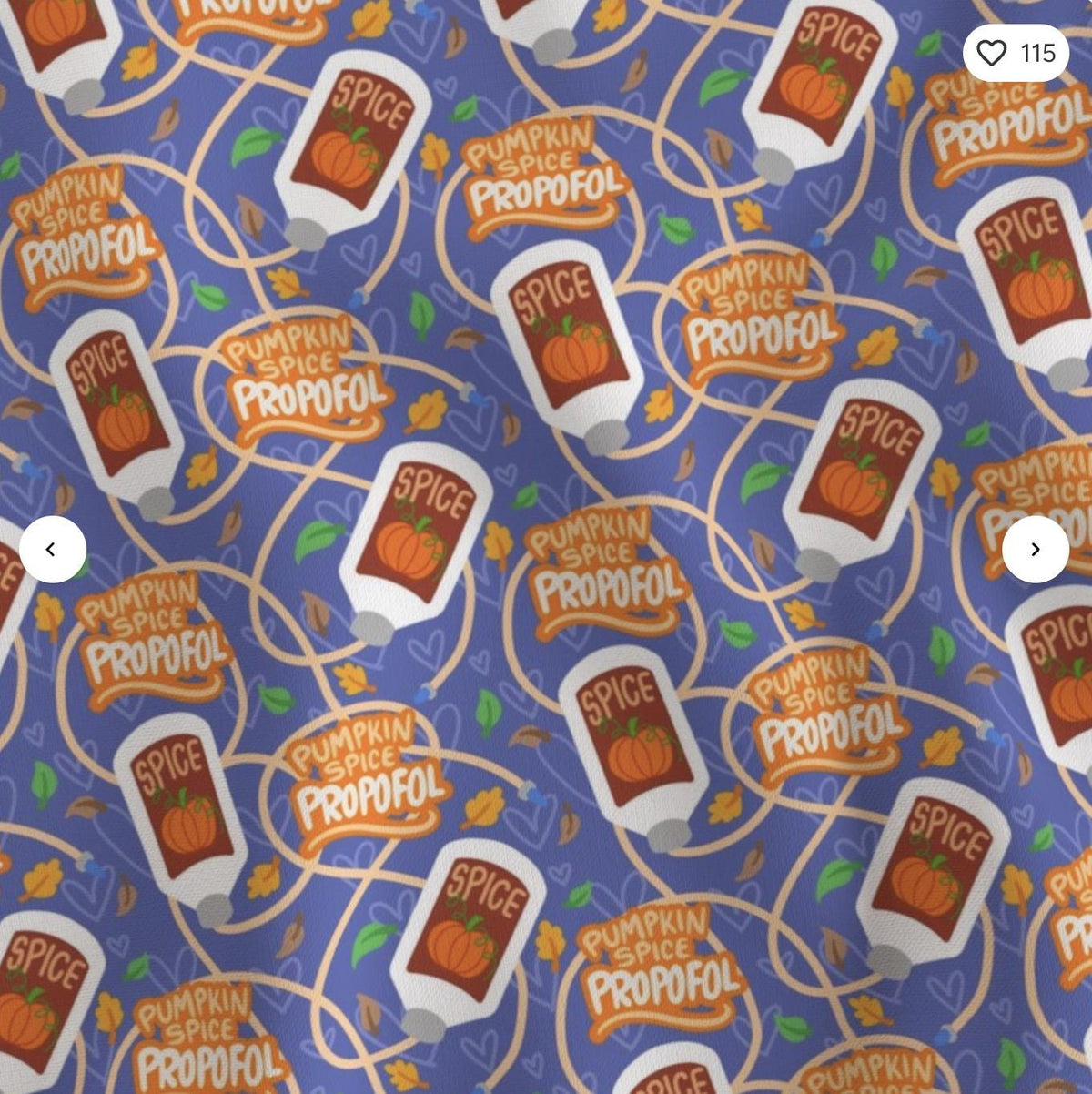 Pumpkin Spice Propofol Print Headband: Funny Healthcare Turban