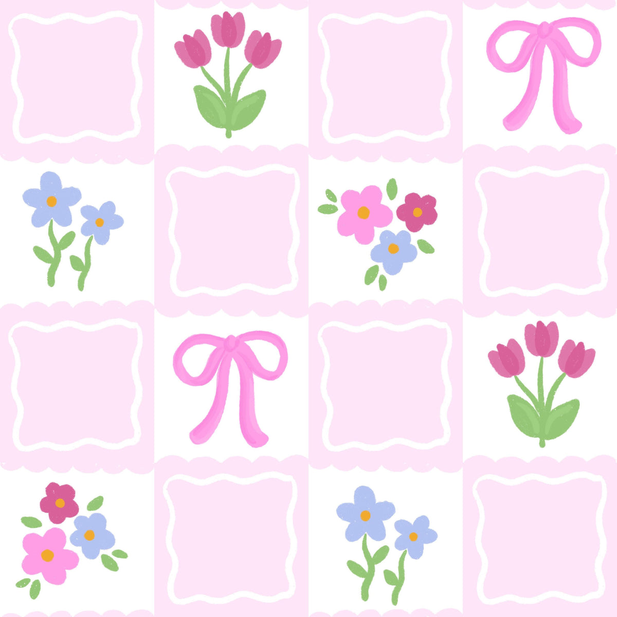 Pink Quilted Coquette Bow Floral Spring Easter Flower Print Scrub Cap Euro, Euro Ponytail and Tie Back Optional Satin Lining