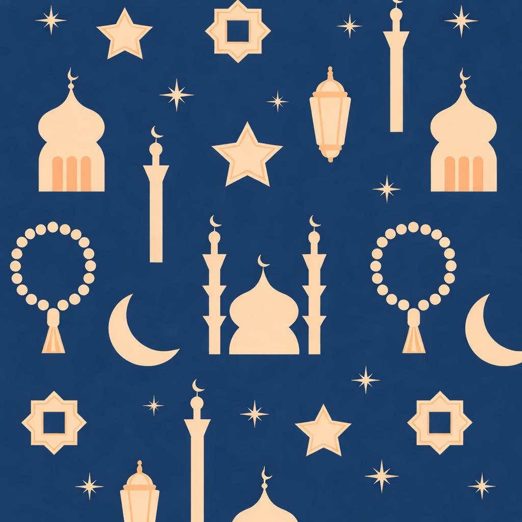 Islamic Islam Muslim Ramadan Eid Religion Mosque Moon Print Scrub Cap Euro, Euro Ponytail and Tie Back Optional Satin Lining