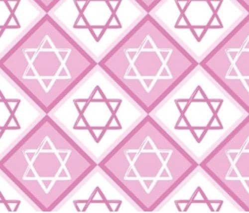 Jewish Hanukkah Menorrah Religious Print Star Scrub Cap Euro, Euro Ponytail and Tie Back Optional Satin Lining