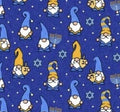 Jewish Hanukkah Menorrah Religious Print Star Scrub Cap Euro, Euro Ponytail and Tie Back Optional Satin Lining