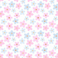 Pink Blue Purple Floral Flower Spring Summer Pastel Print Scrub Cap Euro, Euro Ponytail and Tie Back Optional Satin Lining
