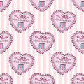 Pink Bookworm Bookish Literary Coquette Healthcare Nurse Print Scrub Cap Euro, Euro Ponytail and Tie Back Optional Satin Lining