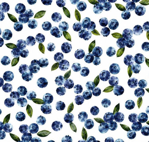 Blueberry Berry Summer Spring Coquette Fruit Print Scrub Cap Euro, Euro Ponytail and Tie Back Optional Satin Lining