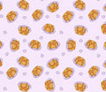 Pancake Breakfast Foods Coquette Heart Cute Print Scrub Cap Euro, Euro Ponytail and Tie Back Optional Satin Lining