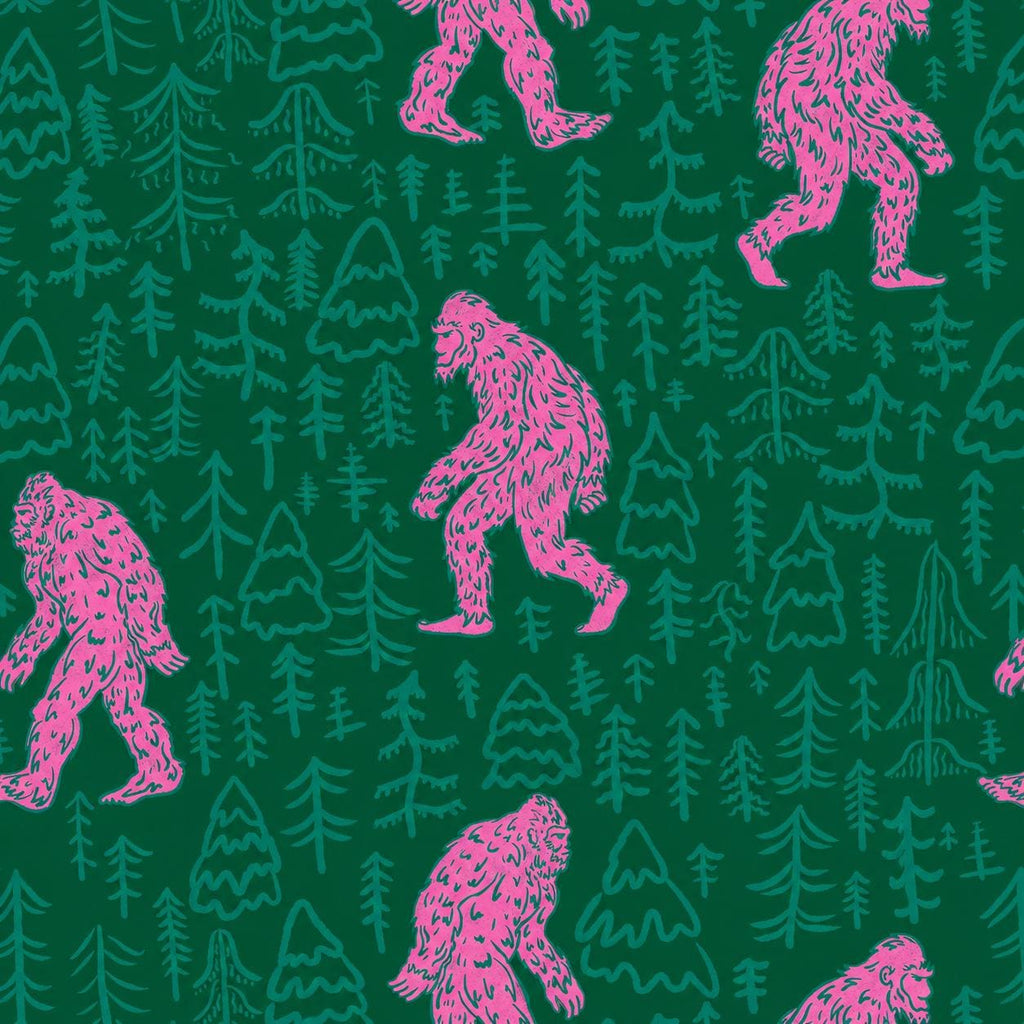 Bigfoot Monster Conspiracy Theory Sasquatch Camping Print Scrub Cap Euro, Euro Ponytail and Tie Back Optional Satin Lining