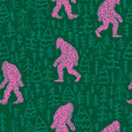 Bigfoot Monster Conspiracy Theory Sasquatch Camping Print Scrub Cap Euro, Euro Ponytail and Tie Back Optional Satin Lining