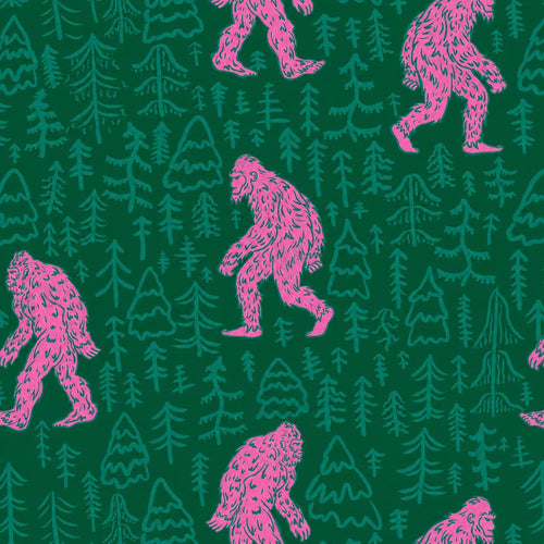 Bigfoot Monster Conspiracy Theory Sasquatch Camping Print Scrub Cap Euro, Euro Ponytail and Tie Back Optional Satin Lining