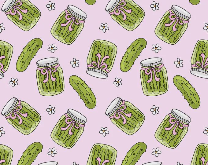 Pink Green Pickle Coquette Girl Bow Foodie Food Print Headband Wide Twist Soft Wear Two Ways Hair Accessory Easy Hairstyles