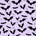 Bat Purple Spooky Halloween Autumn Fall Print Headband Wide Twist Soft Wear Two Ways Hair Accessory Easy Hairstyles
