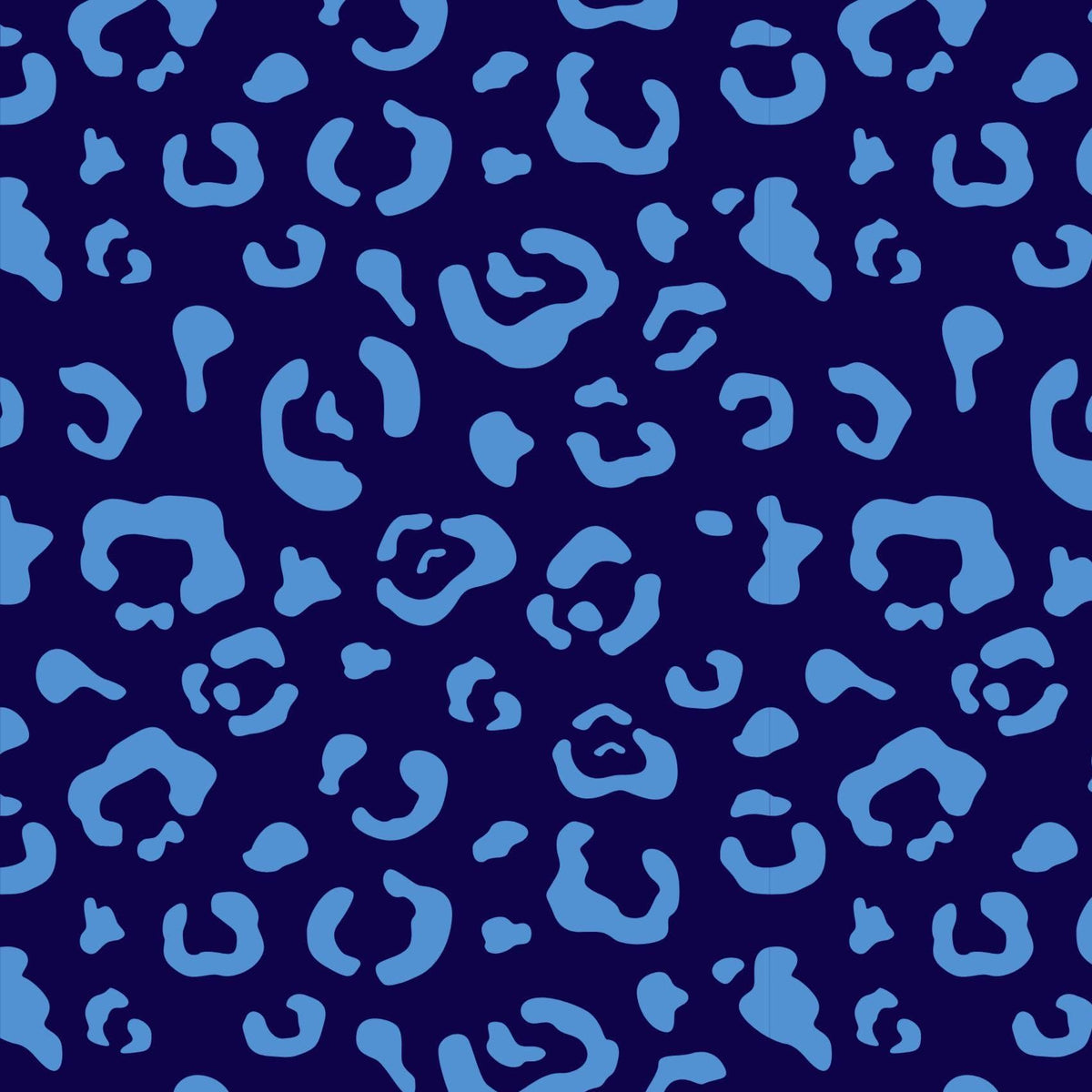 Dark Blue Leopard Cheetah Cat Animal Print Print Scrub Cap Euro, Euro Ponytail and Tie Back Optional Satin Lining