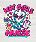 Hot Girls Nurse Sticker | Funny Nurse Gift | Cute Medical Humor Vinyl Decal | Nursing Student Gift | Waterproof 2x2 Sticker