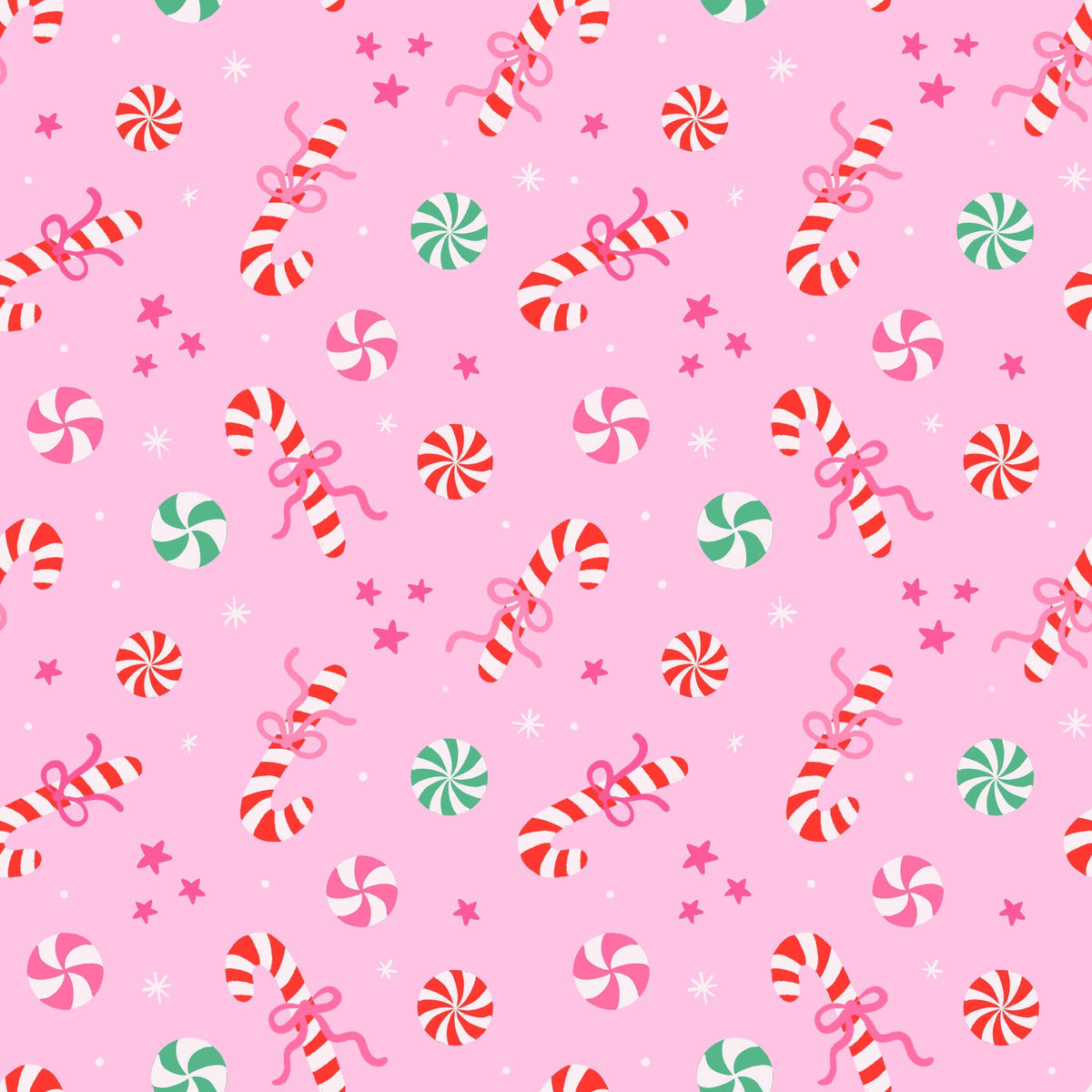 Candycane and Peppermint Christmas Coquette Pink Holiday Print Scrub Cap Euro, Euro Ponytail and Tie Back Optional Satin Lining
