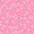 Pink Sprinkles Party Birthday Cake Candy Sweets Print Scrub Cap Euro, Euro Ponytail and Tie Back Optional Satin Lining