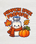 Pumpkin Spice Propofol Sticker | Funny Anesthesia Nurse Gift | CRNA OR PACU Medical Humor | Waterproof 2x2 Vinyl Decal